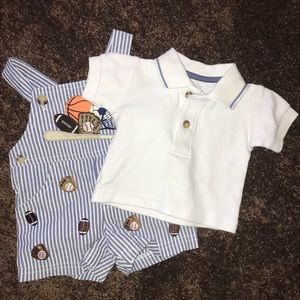 Starting Out Matching Sets Brand New Nb 2 Piece Overall Set Poshmark